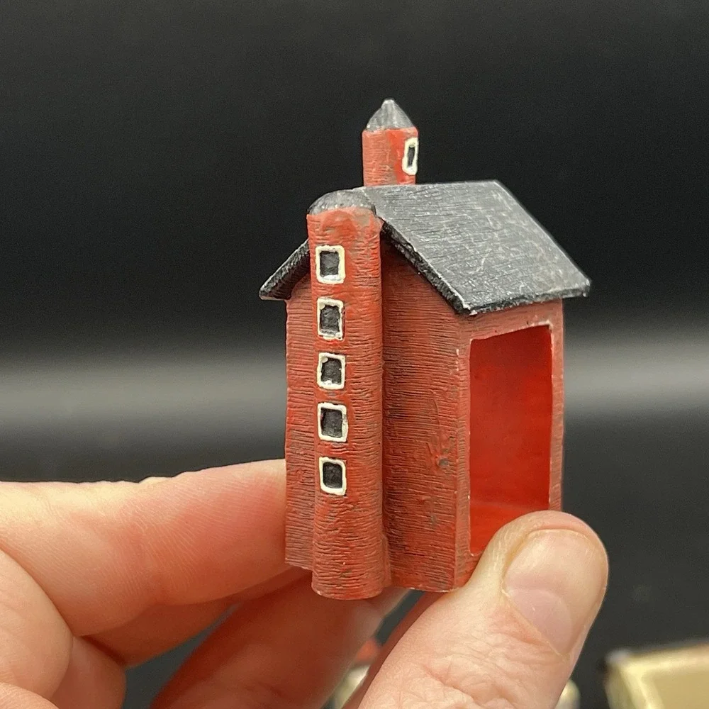 Set of 8 Country Life Barn School House Napkin Rings Brandon House Warren Kimble
